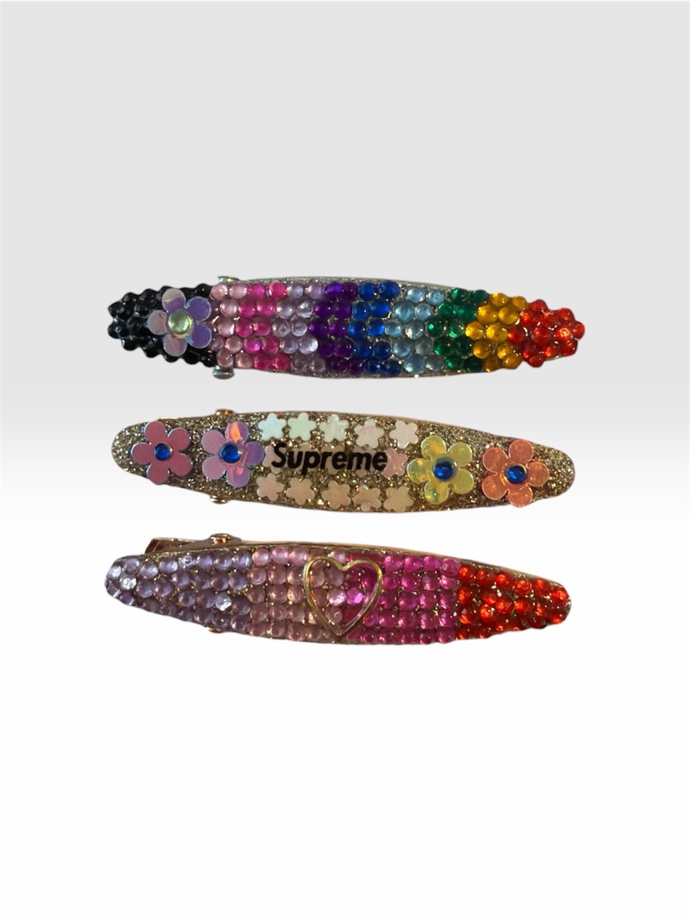 Colorful Designer Style Handmade Hair Clips - Picture 2 of 2